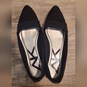 Anne Klein Sport Oliver Black Elastic Strap Ballet Flats - Size 8.5 ✨